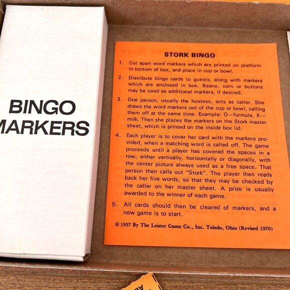 70's Stork Bingo Game - Baby Shower - Picture 4 of 5
